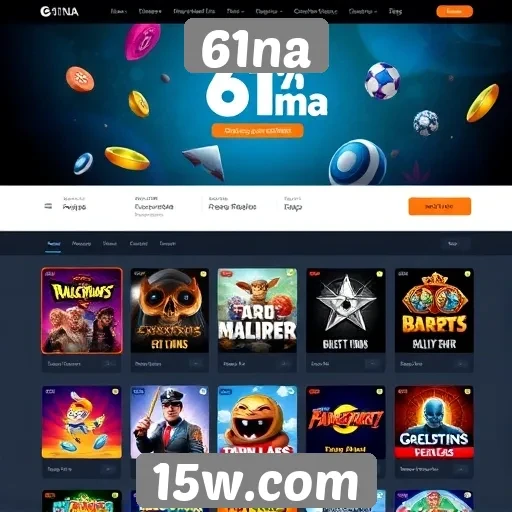 Evolução gráfica do site de jogos 61na